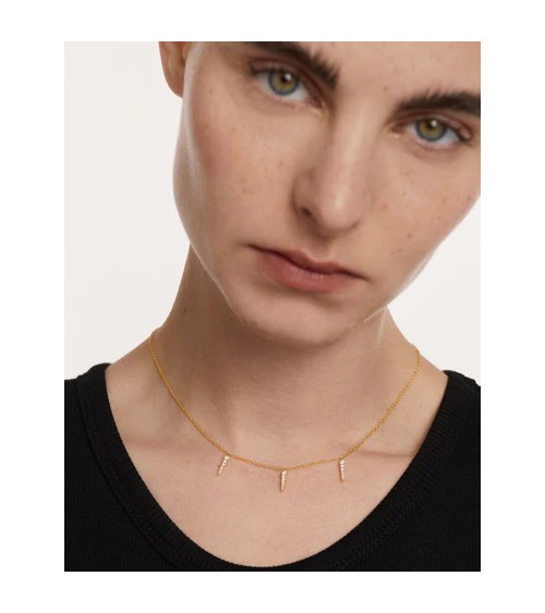 Collar plata dorada PDPAOLA 'Peak' CO01-477-U