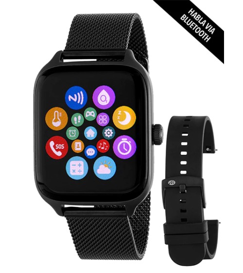 Smartwatch Marea cuadrado negro 2 correas B58011/1