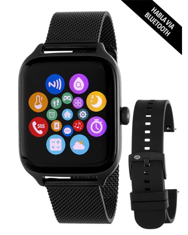 Smartwatch Marea cuadrado negro 2 correas B58011/1