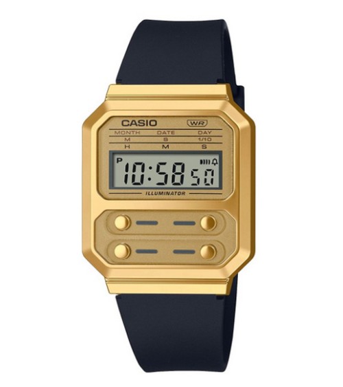 Reloj Casio digital negro dorado A100WEFG-9A