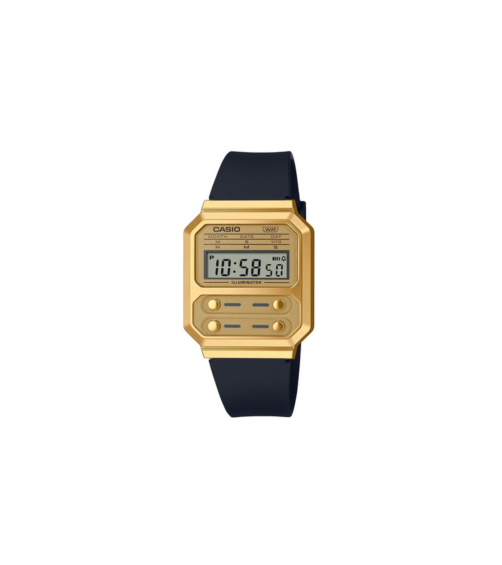 Reloj Casio digital negro dorado A100WEFG-9A