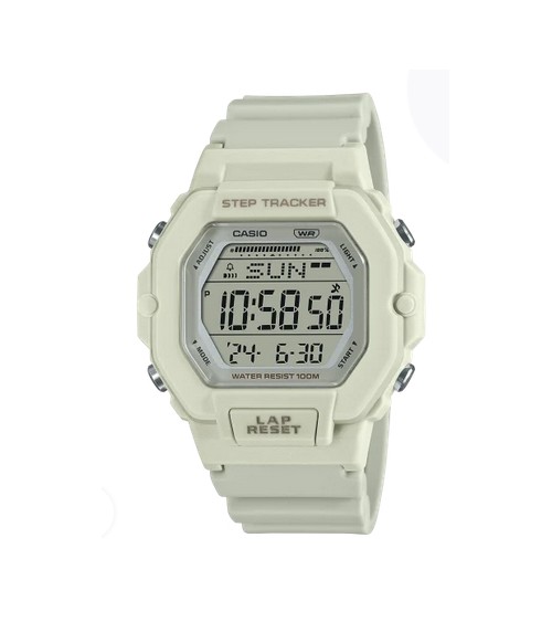 Reloj Casio digital blanco Step Tracker LWS-2200H-8AV