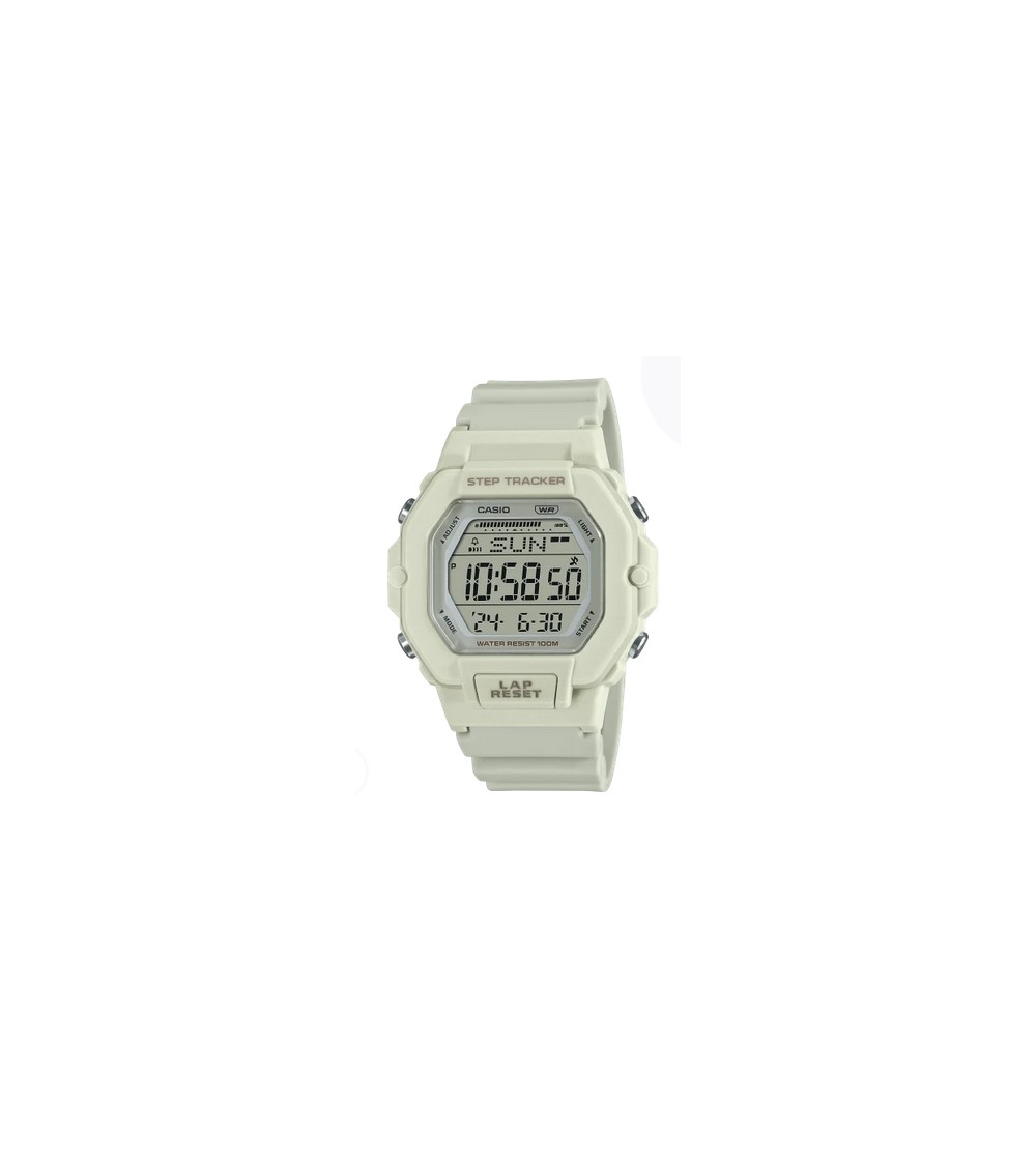 Reloj Casio digital blanco Step Tracker LWS-2200H-8AV