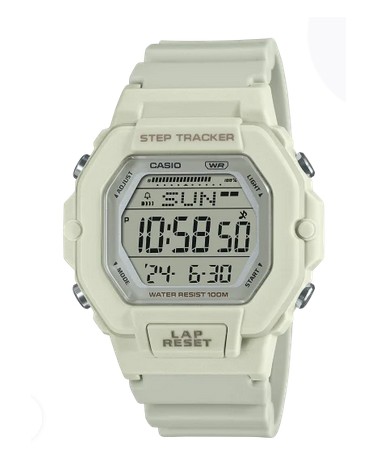 Reloj Casio digital blanco Step Tracker LWS-2200H-8AV