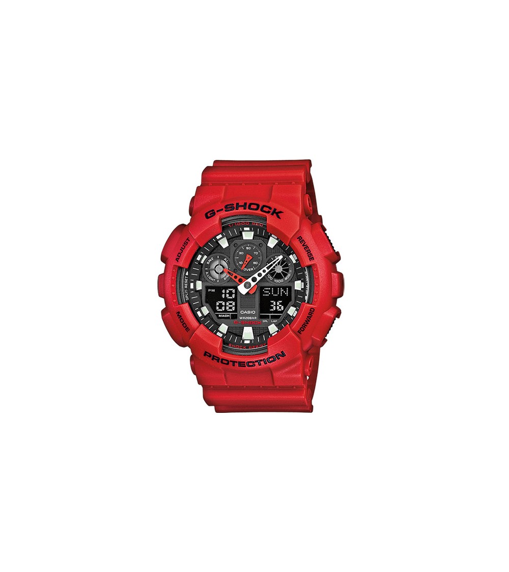 Reloj Casio G-SHOCK rojo GA-100B-4AER