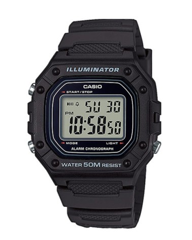 Reloj Casio digital negro W-218H-1AV