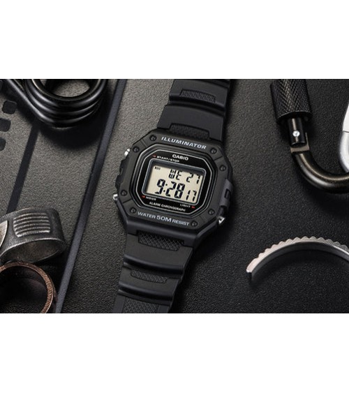 Reloj Casio digital negro W-218H-1AV