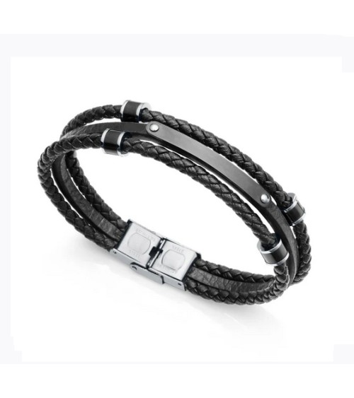 Pulsera negra Viceroy triple hombre 15146P01010