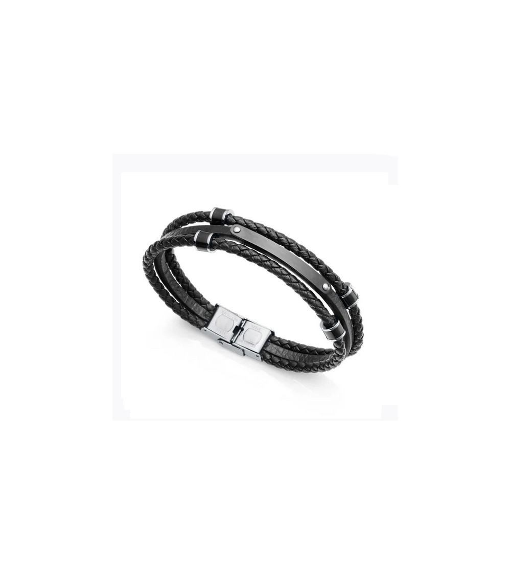 Pulsera negra Viceroy triple hombre 15146P01010