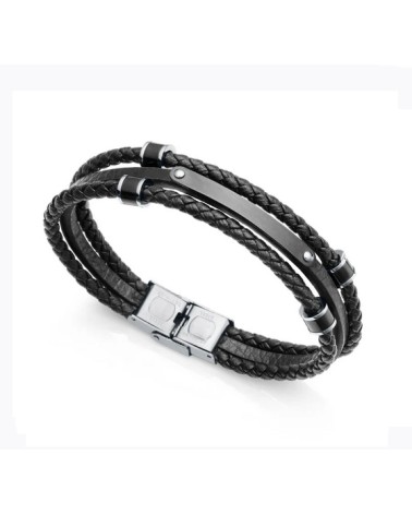 Pulsera negra Viceroy triple hombre 15146P01010