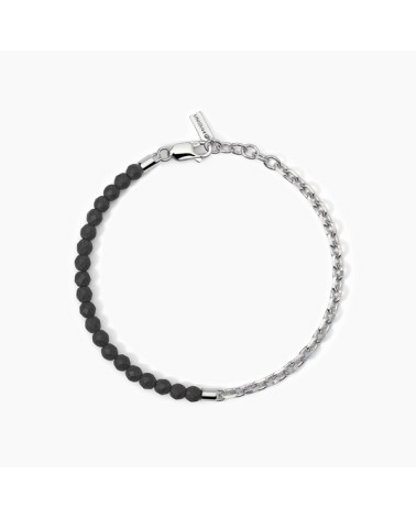 Pulsera caballero plata y hematites 533812