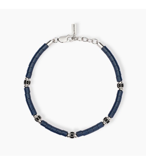 Pulsera caballero cerámica azul y plata 533854