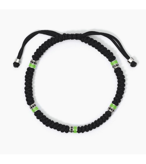 Pulsera de hombre cordón negro y verde 533730