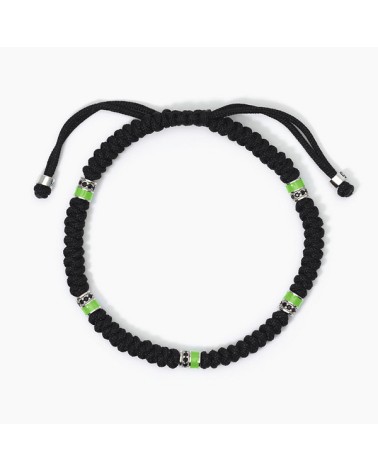 Pulsera de hombre cordón negro y verde 533730