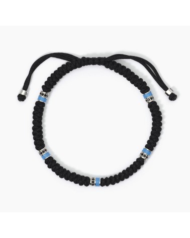 Pulsera de hombre cordón negro y azul 533731