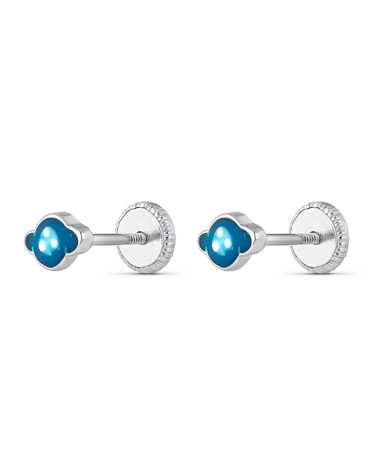 Pendientes infantiles nube plata