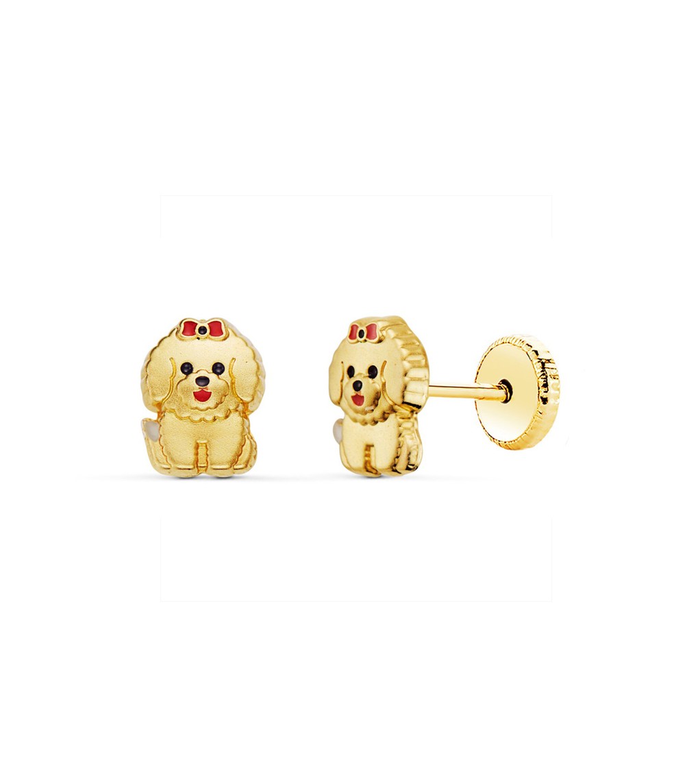 Pendientes Oro infantiles Perrito