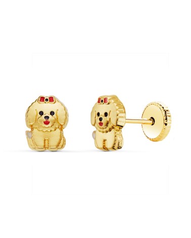 Pendientes Oro infantiles Perrito