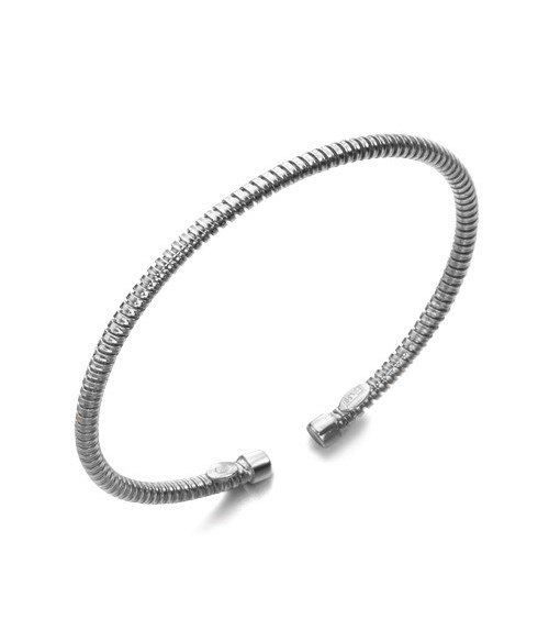 Pulsera de plata rígida