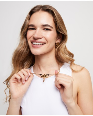 Collar dorado Uno de 50 Libélula COL1960ORO