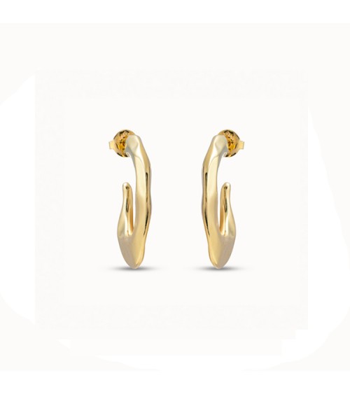 Pendientes Uno de 50 banana aplastada oro PEN0793ORO