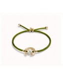 Pulsera Uno de 50 hilo verde PUL2505VDORO