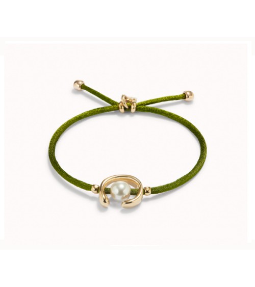 Pulsera Uno de 50 hilo verde PUL2505VDORO