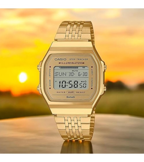 Reloj Casio ABL-100WEG-9AEF Dorado - Retro con Bluetooth y Contador de Pasos