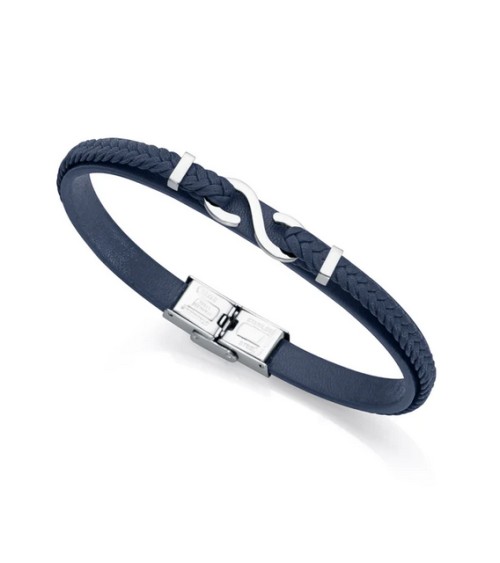 Pulsera Viceroy acero y piel 14012P01013