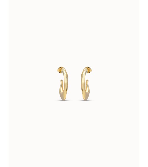 Aros Uno de 50 dorados banana aplastada PEN0793ORO