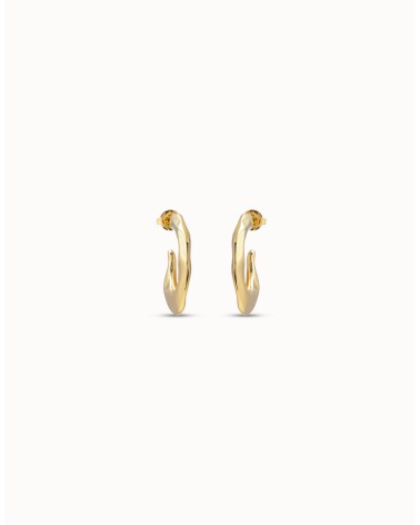 Aros Uno de 50 dorados banana aplastada PEN0793ORO