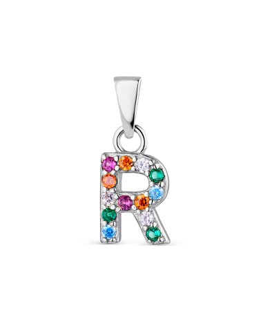 Colgante Letra R colores plata Lucía Martín