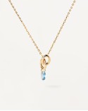 Collar plata dorada PDPAOLA \'Blue Lily\' CO01-842-U