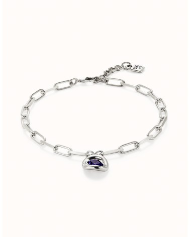 Collar Uno de 50 'Ser Valiente' cristal morado | COL1945