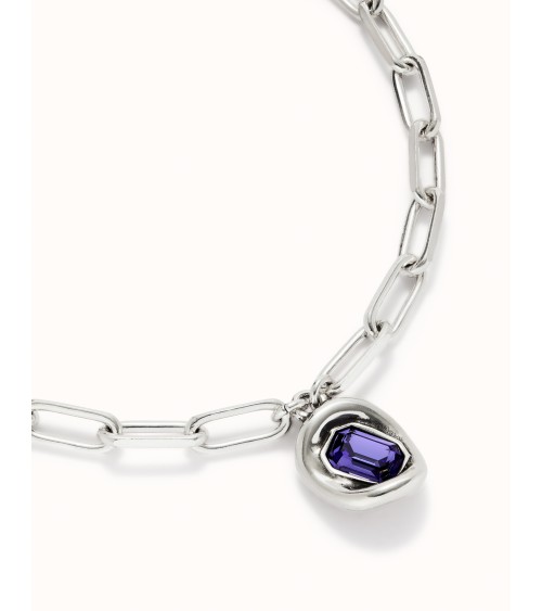 Collar Uno de 50 'Ser Valiente' cristal morado | COL1945