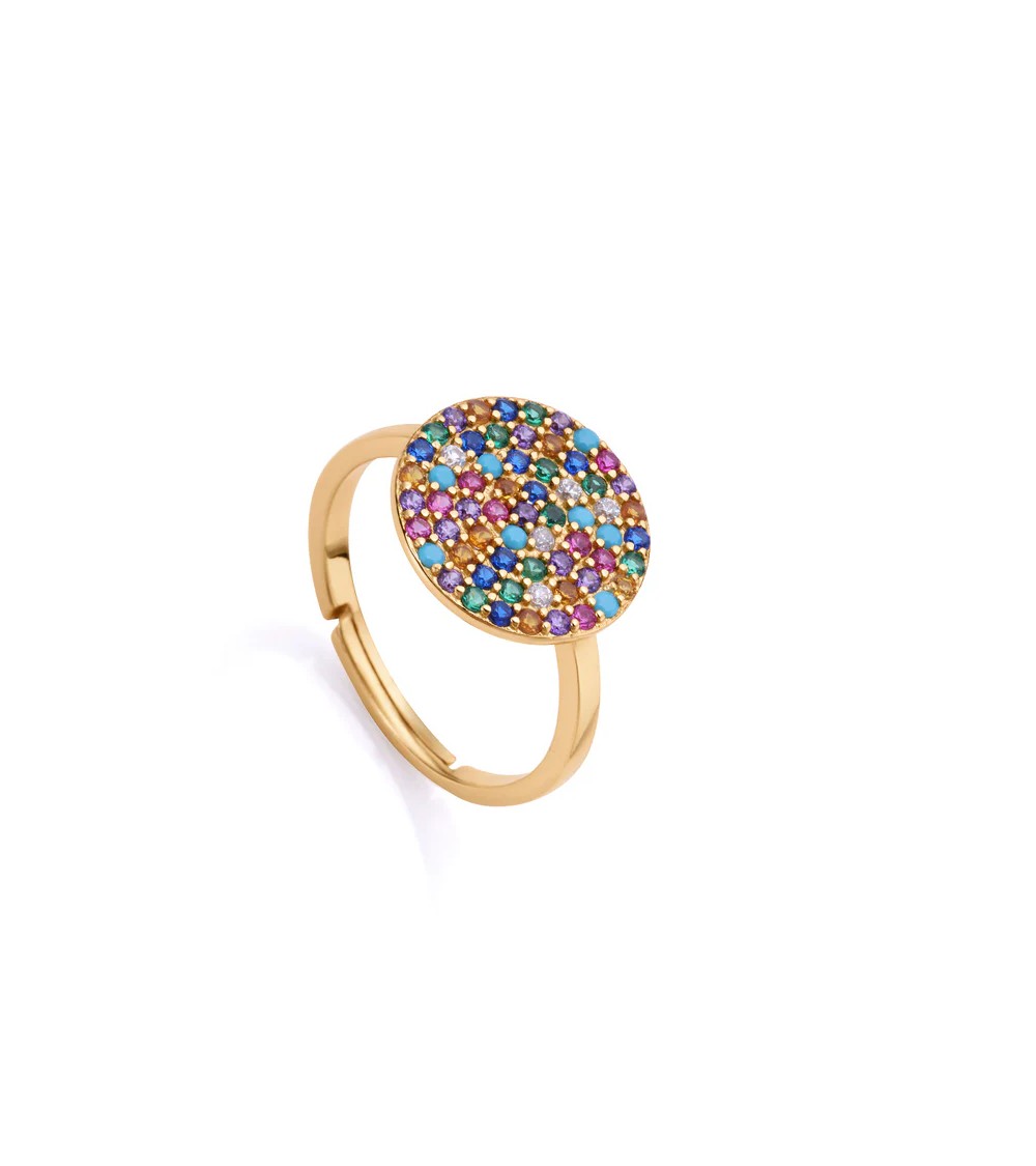 Anillo Viceroy cristales colores dorado 13071A015-39