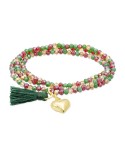 Pulsera Zen Marina García verde roja corazón 90980UZ