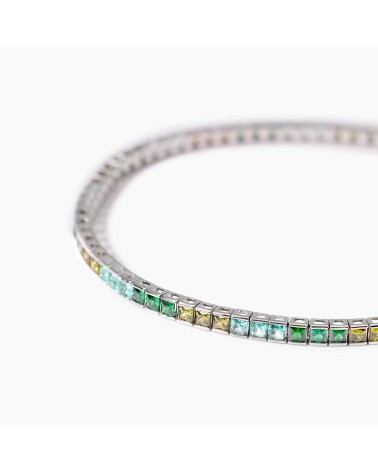 Pulsera Riviere tonos verdes Mabina plata 533955