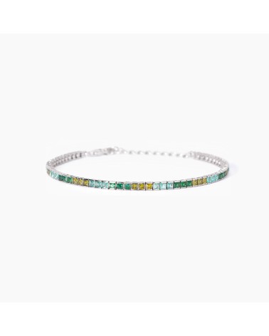 Pulsera Riviere tonos verdes Mabina plata 533955
