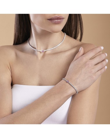 Pulsera Riviere corazón rosa Mabina 533557-M
