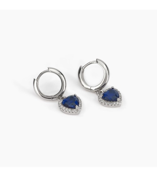 Pendientes aros plata corazón Mabina 563376