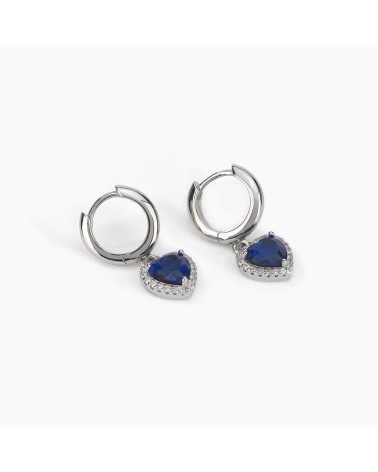 Pendientes aros plata corazón Mabina 563376