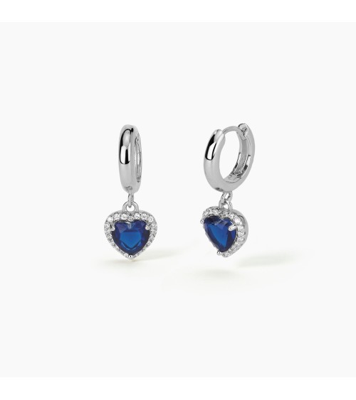 Pendientes aros plata corazón Mabina 563376