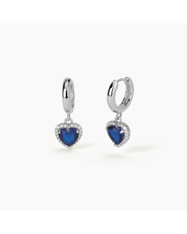 Pendientes aros plata corazón Mabina 563376