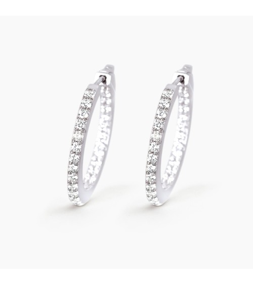 Aros grandes de plata circonitas Mabina 563138