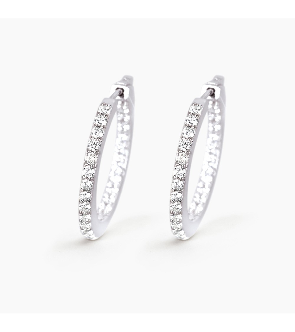 Aros grandes de plata circonitas Mabina 563138