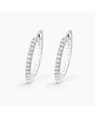 Aros grandes de plata circonitas Mabina 563138