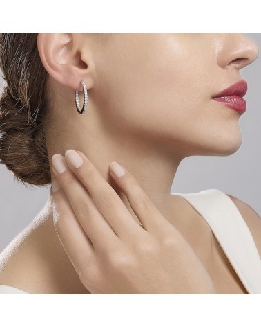 Aros grandes de plata circonitas Mabina 563138