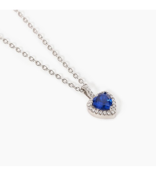 Gargantilla Corazón zafiro sintético plata 925 553450