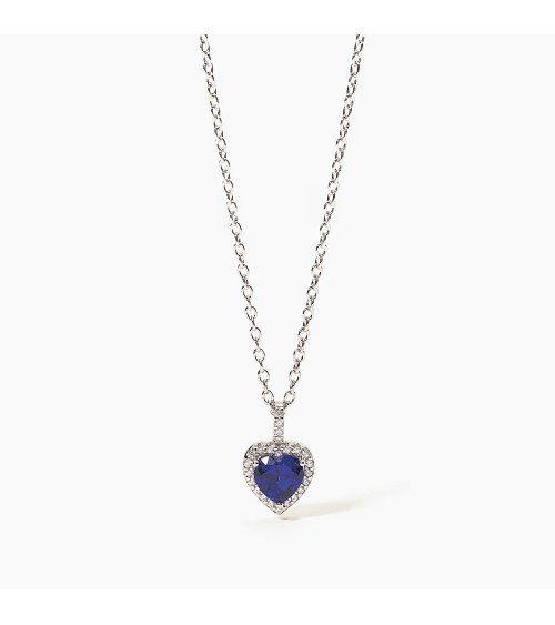 Gargantilla Corazón zafiro sintético plata 925 553450